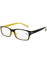 Óculos de Leitura com Proteção Anti Luz Azul - Yellow oculos de grau 003 Loja da Dryka Preto e Amarelo +100 