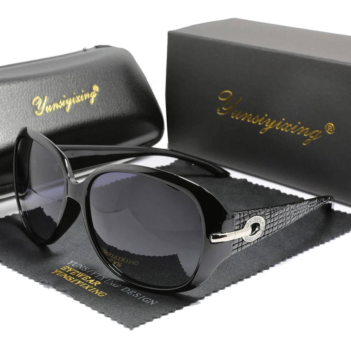 Óculos de Sol Feminino - Butterfly Luxe Loja da Dryka Preto 