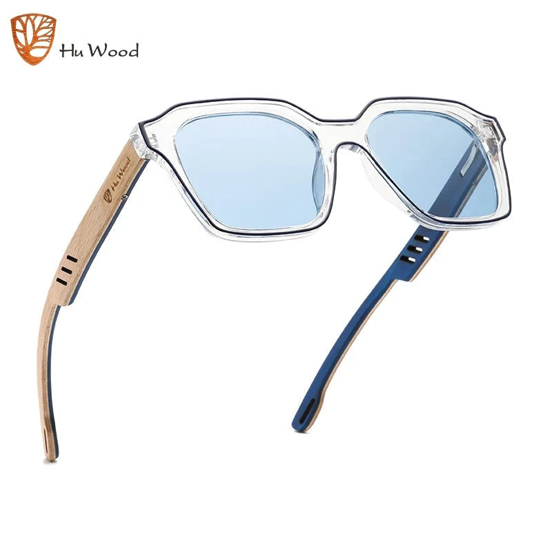 Óculos de Sol Feminino Polarizado - Hu Wood Loja da Dryka Azul 