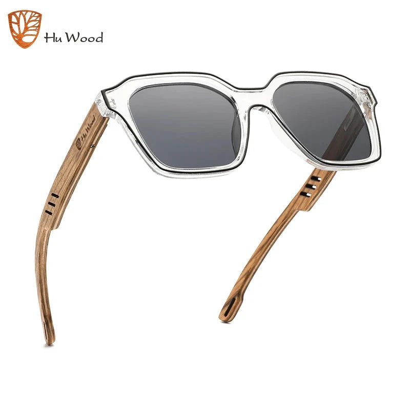 Óculos de Sol Feminino Polarizado - Hu Wood Loja da Dryka Cinza 