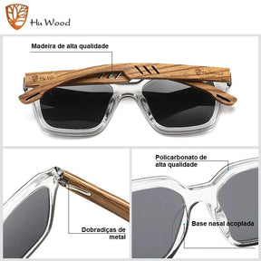 Óculos de Sol Feminino Polarizado - Hu Wood oculos de sol - Hu wood Loja da Dryka 