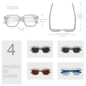 Óculos de Sol Feminino Polarizado - Hu Wood oculos de sol - Hu wood Loja da Dryka 