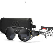 Óculos de Sol KDEAM - Vintage Loja da Dryka C1 Glossy Black Zipper Case 