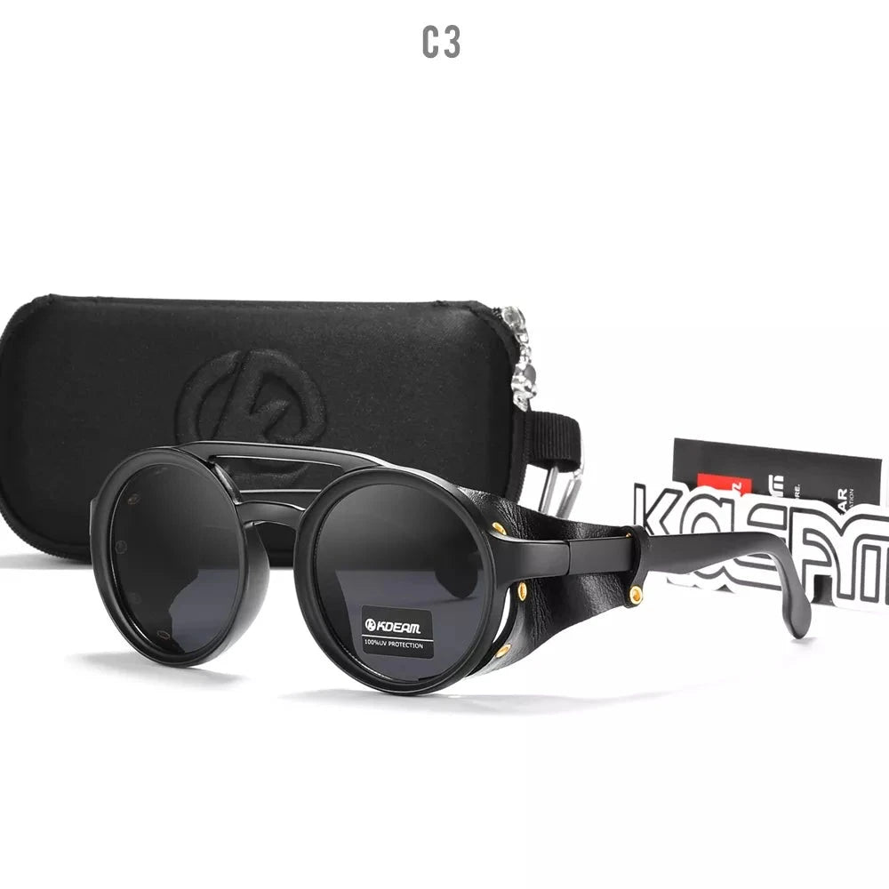 Óculos de Sol KDEAM - Vintage Loja da Dryka C3 Matte Black Zipper Case 