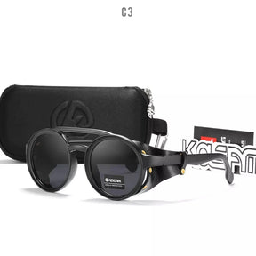 Óculos de Sol KDEAM - Vintage Loja da Dryka C3 Matte Black Zipper Case 