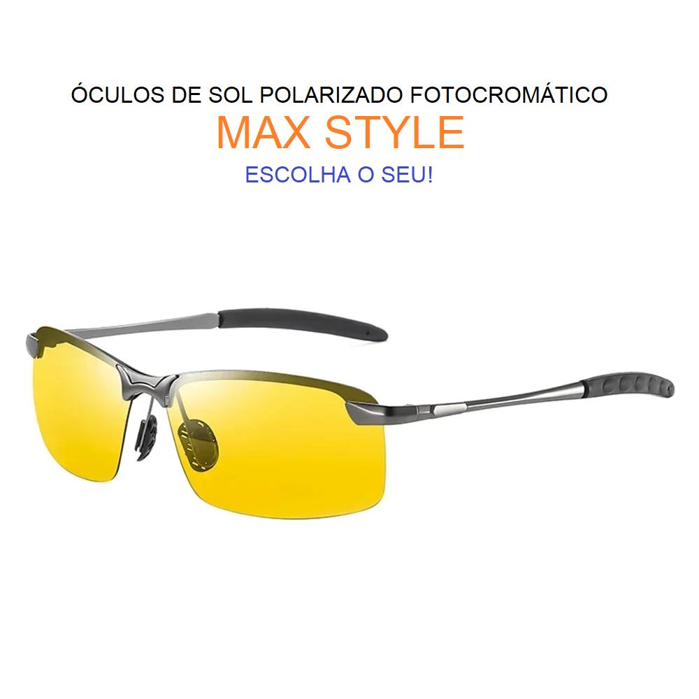 Óculos de Sol Polarizado Fotocromático Max Style Óculos 001 lojadadryka 