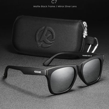 Óculos de Sol Polarizado KDEAM - New Square Loja da Dryka C7 Zipper Box 