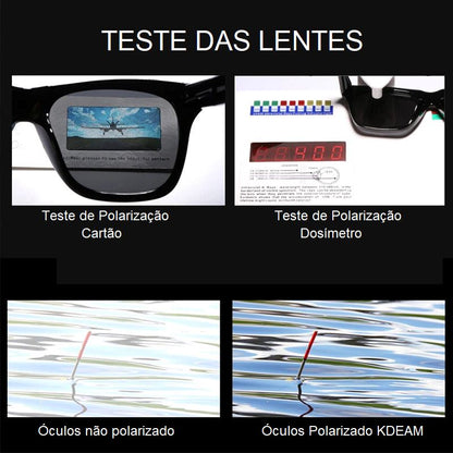 Óculos de Sol Polarizado KDEAM - New Square oculos de sol 003 Loja da Dryka 