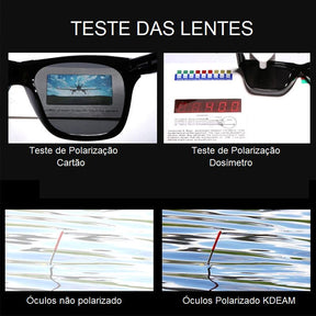 Óculos de Sol Polarizado KDEAM - New Square oculos de sol 003 Loja da Dryka 