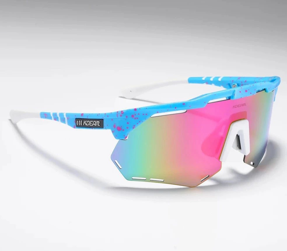 Óculos de Sol Polarizado KDEAM - Speed face Loja da Dryka C5 mirrored magenta 