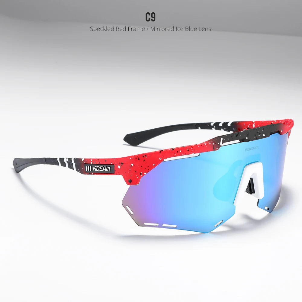 Óculos de Sol Polarizado KDEAM - Speed face Loja da Dryka C9mirrored ice blue 