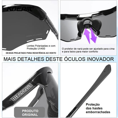 Óculos de Sol Polarizado KDEAM - Speed face oculos de sol 009 Loja da Dryka 