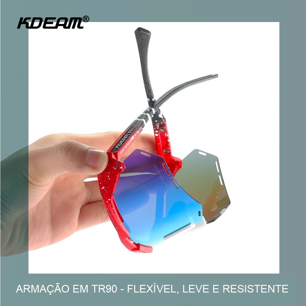 Óculos de Sol Polarizado KDEAM - Speed face oculos de sol 009 Loja da Dryka 