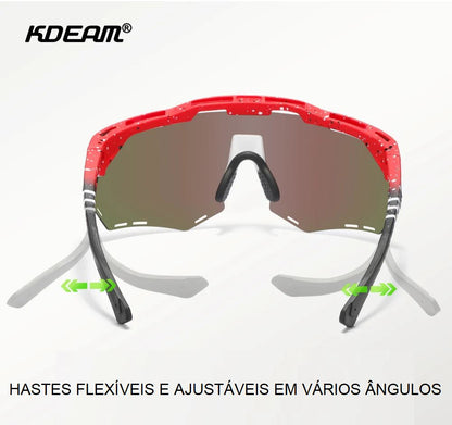 Óculos de Sol Polarizado KDEAM - Speed face oculos de sol 009 Loja da Dryka 