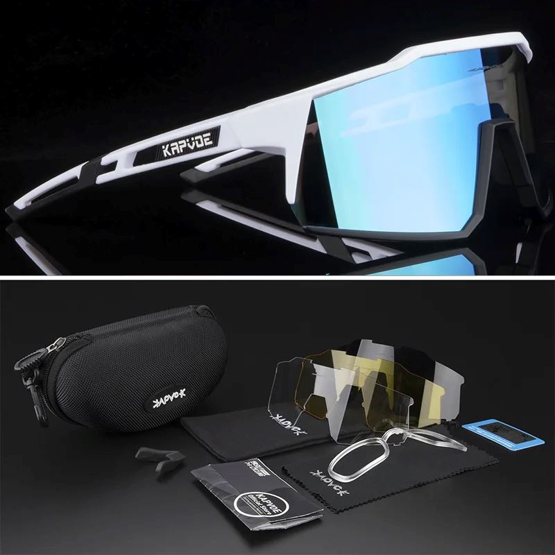 Óculos de Sol Polarizado - Sport Vision oculos de sol 023 Loja da Dryka Branca - Azul 