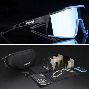 Óculos de Sol Polarizado - Sport Vision oculos de sol 023 Loja da Dryka Preta - Azul 1 