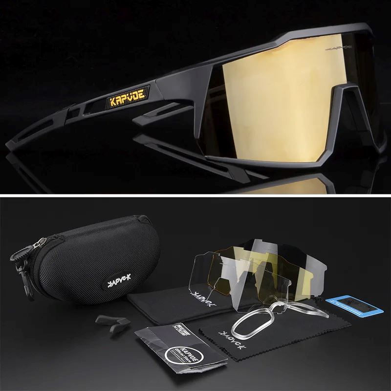 Óculos de Sol Polarizado - Sport Vision oculos de sol 023 Loja da Dryka Preta - Dourada 