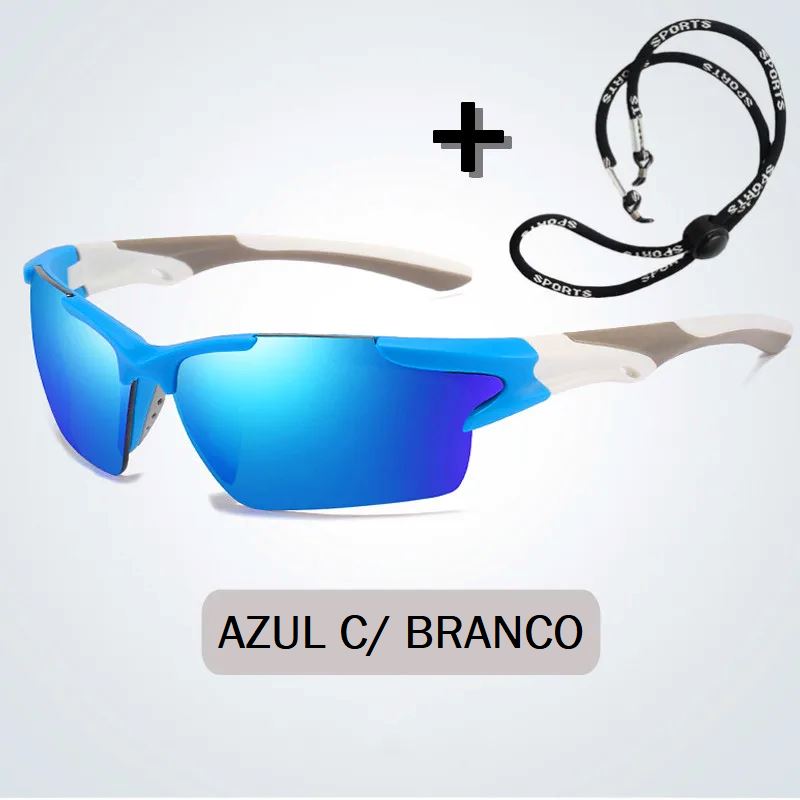 Óculos de Sol Polarizado Ultra V 400+ Óculos de sol 021 Loja da Dryka Azul c/ branco 