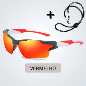 Óculos de Sol Polarizado Ultra V 400+ Óculos de sol 021 Loja da Dryka Vermelho 