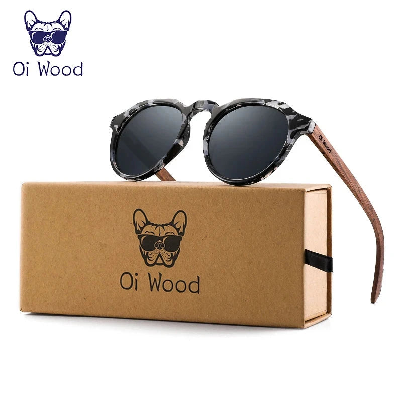 Óculos de Sol Redondo Unissex - Oi Wood Loja da Dryka 
