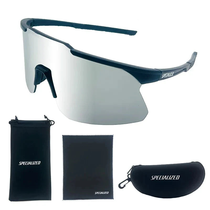 Óculos de Sol Specialized - Polarizado UV 400+ Loja da Dryka Silver 