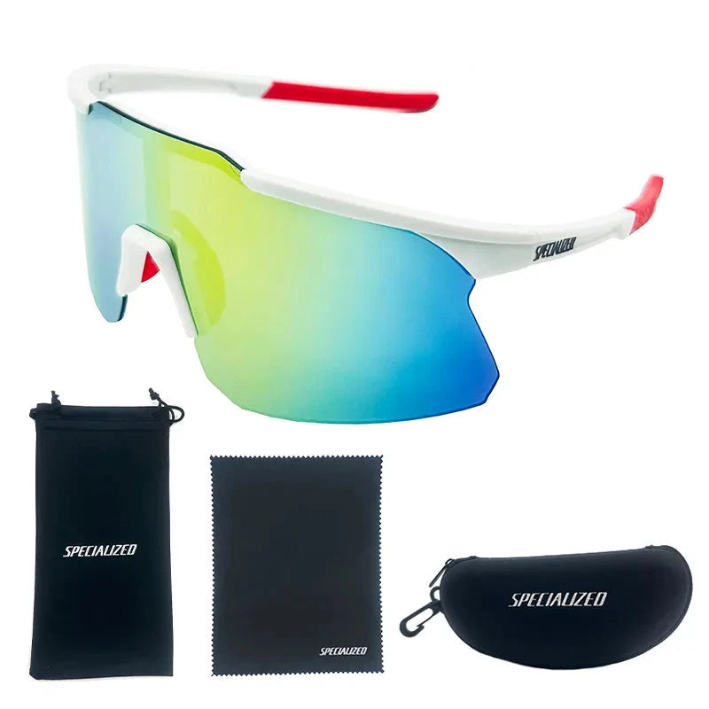 Óculos de Sol Specialized - Polarizado UV 400+ Loja da Dryka White Green 