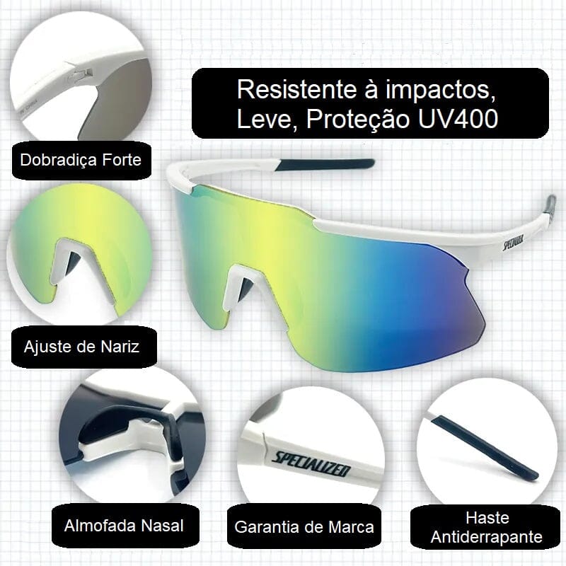 Óculos de Sol Specialized - Polarizado UV 400+ óculos de sol 001 Loja da Dryka 