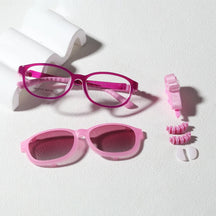 Óculos Grau Infantil Polarizado 2 em 1 - Vision Junior Loja da Dryka Rose Pink CHINA As picture