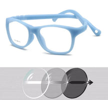 Óculos para Bebês - First Vision oculos de grau 002 Loja da Dryka Azul - Lente Cinza 