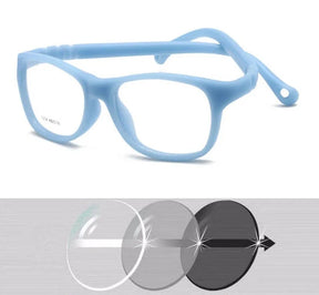Óculos para Bebês - First Vision oculos de grau 002 Loja da Dryka Azul - Lente Cinza 