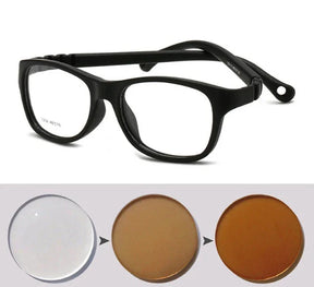 Óculos para Bebês - First Vision oculos de grau 002 Loja da Dryka Preta - - Lente Caramelo 