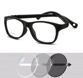 Óculos para Bebês - First Vision oculos de grau 002 Loja da Dryka Preta - Lente Cinza 
