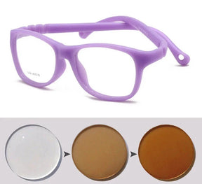 Óculos para Bebês - First Vision oculos de grau 002 Loja da Dryka Roxo - Lente Caramelo 