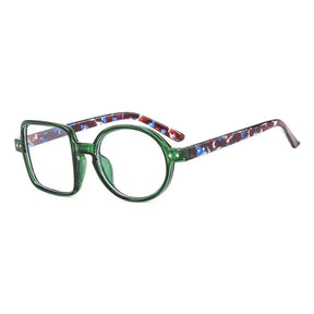 Óculos quadrados e redondos assimétricos vintage para homens e mulheres, óculos de grandes dimensões, moldura óptica, nova moda, 2023 Loja da Dryka 2 
