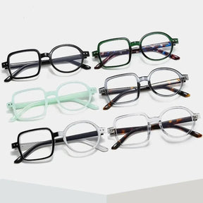 Óculos quadrados e redondos assimétricos vintage para homens e mulheres, óculos de grandes dimensões, moldura óptica, nova moda, 2023 Loja da Dryka 