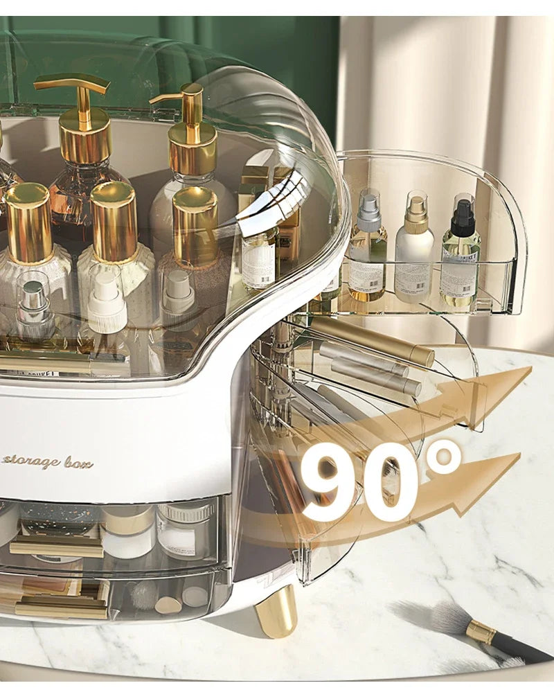 Organizador de Maquiagem e Porta Maquiagem em Acrílico - PAVLOVA decoração 003 Loja da Dryka 