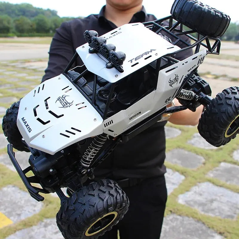Picape Monster Off-Road com Controle Remoto Loja da Dryka 37cm Silver 