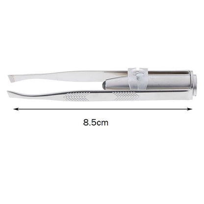 Pinça Aço Inox com LED Integrado beleza 035 Loja da Dryka 