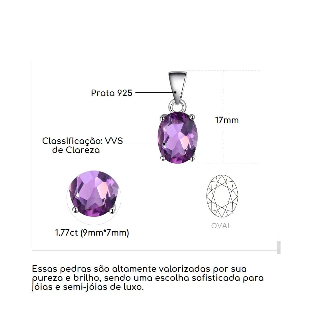 Pingente Ágape em Prata 925 com Pedras Preciosas acessorio feminino 011 Loja da Dryka 