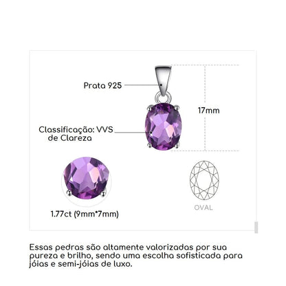 Pingente Ágape em Prata 925 com Pedras Preciosas acessorio feminino 011 Loja da Dryka 