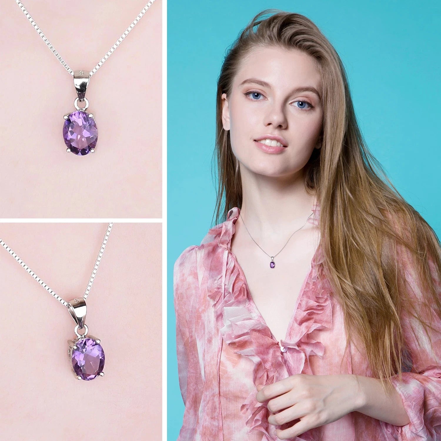Pingente de Prata 925 com Pedra acessorio feminino 011 Loja da Dryka 