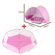 Piscina Tenda Infantil -Baby Beach Brinquedo 029 Loja da Dryka Tenda Rosa + Cerca Rosa 