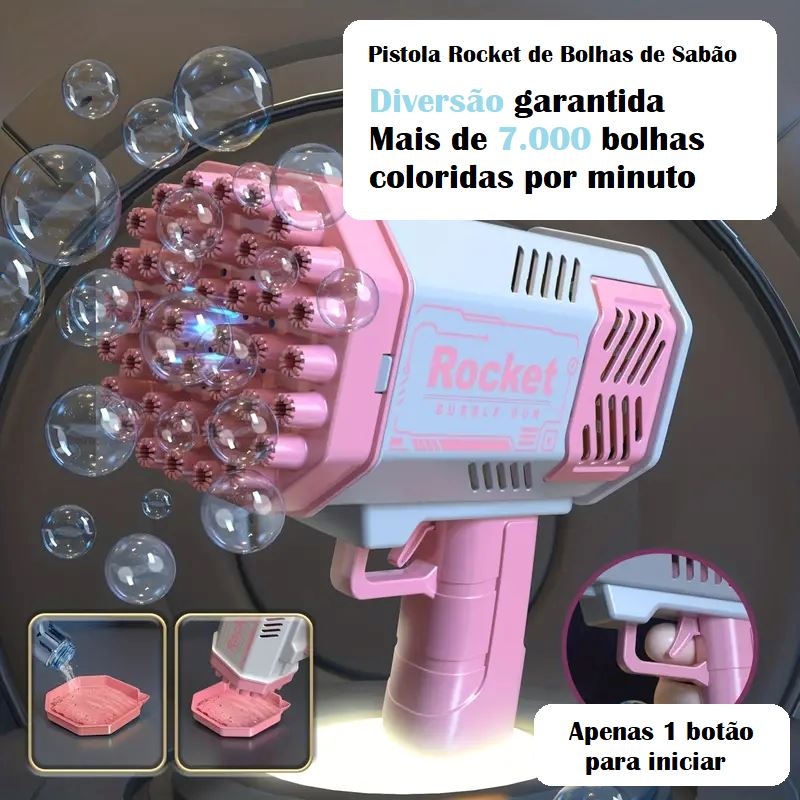 Pistola Rocket de Bolha de Sabão brinquedo 004 lojadadryka 
