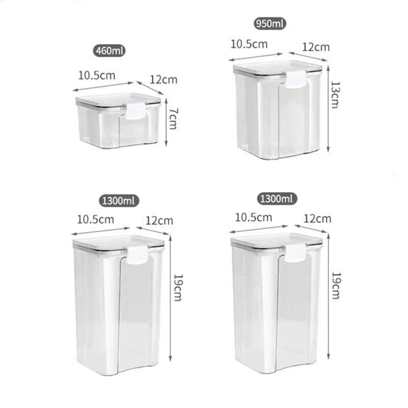 Porta Mantimentos com Trava e Vedação casa 022 Loja da Dryka 4 unid Branco 
