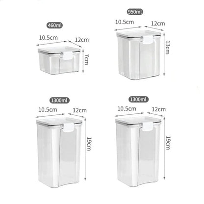 Porta Mantimentos com Trava e Vedação casa 022 Loja da Dryka 4 unid Branco 
