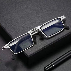 Portable Smart Folding Reading Glasses Blue Light Blocking For Men Metal Round Square Elder Eyeglasses Diopters Presbyopia Gafas Loja da Dryka 