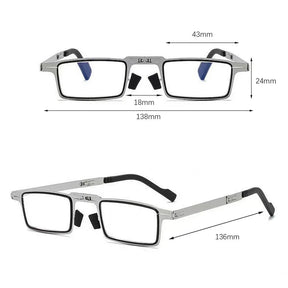 Portable Smart Folding Reading Glasses Blue Light Blocking For Men Metal Round Square Elder Eyeglasses Diopters Presbyopia Gafas Loja da Dryka 