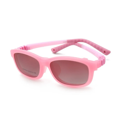 Ralferty 2 In 1 Kids Sunglasses Polarized Clips On Glasses Child 0 Diopter Prescription Optic Myopia Eyewear Frame Glasses Chain Loja da Dryka 