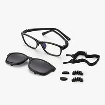 Ralferty 2 In 1 Kids Sunglasses Polarized Clips On Glasses Child 0 Diopter Prescription Optic Myopia Eyewear Frame Glasses Chain Loja da Dryka Black CHINA As picture