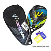 Raquete Beach Tênis -SUNWAVE esporte 012 Loja da Dryka Azul 